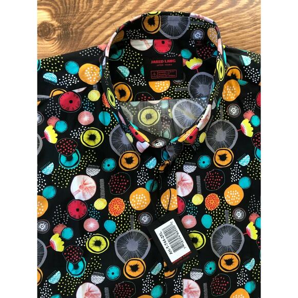 Jared Lang Men's Trim Fit Multicolor Button-Up Shirt AH-T-744 Size 2XL - Picture 5 of 12